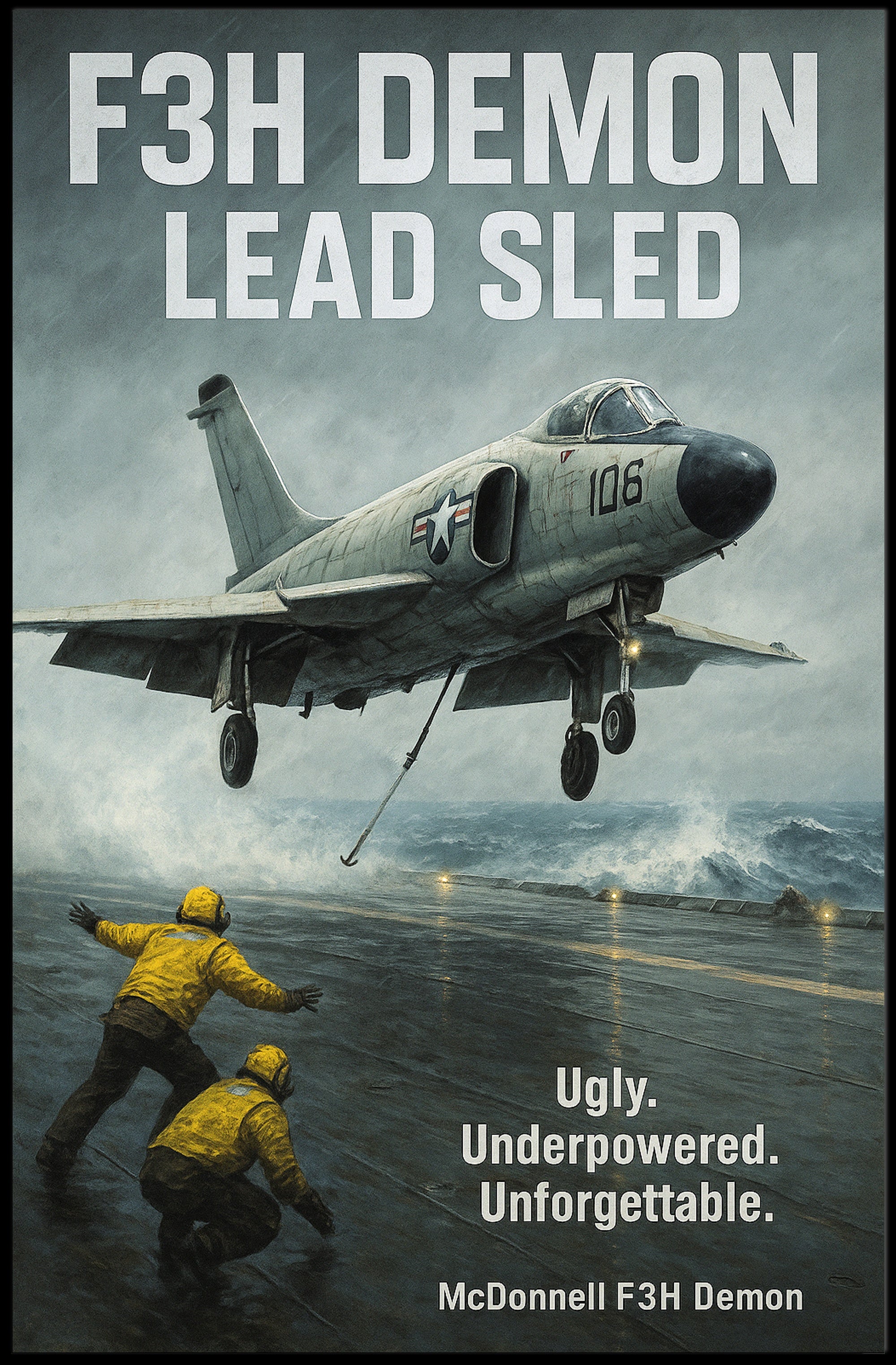 F3H Demon Lead Sled Poster PosterGoat