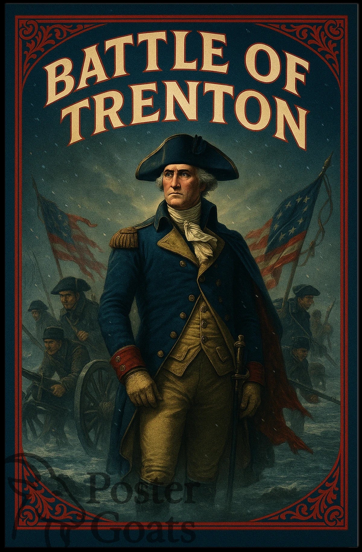 Battle of Trenton Revolutionary War Historical Poster