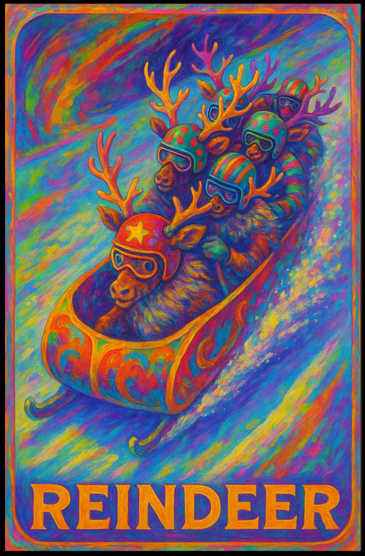 Reindeer Racing Adventure Poster