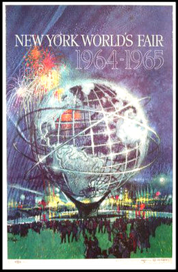 New York World Fair Travel Poster Retro Wall Art For Home