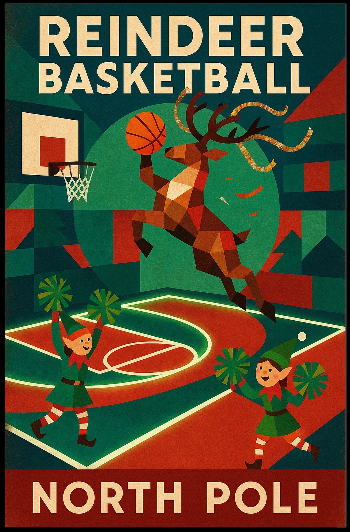 Reindeer Basketball Extravaganza Poster