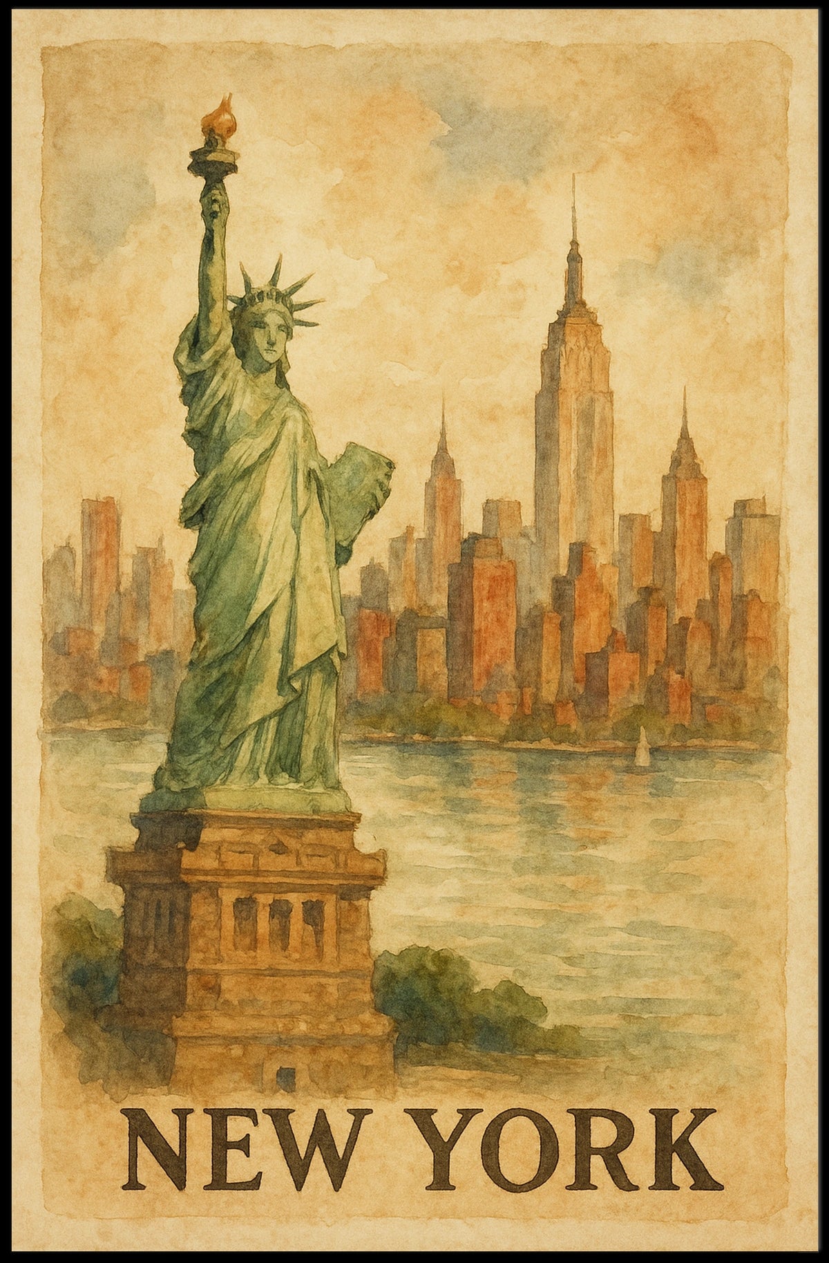 New York Cityscape Poster