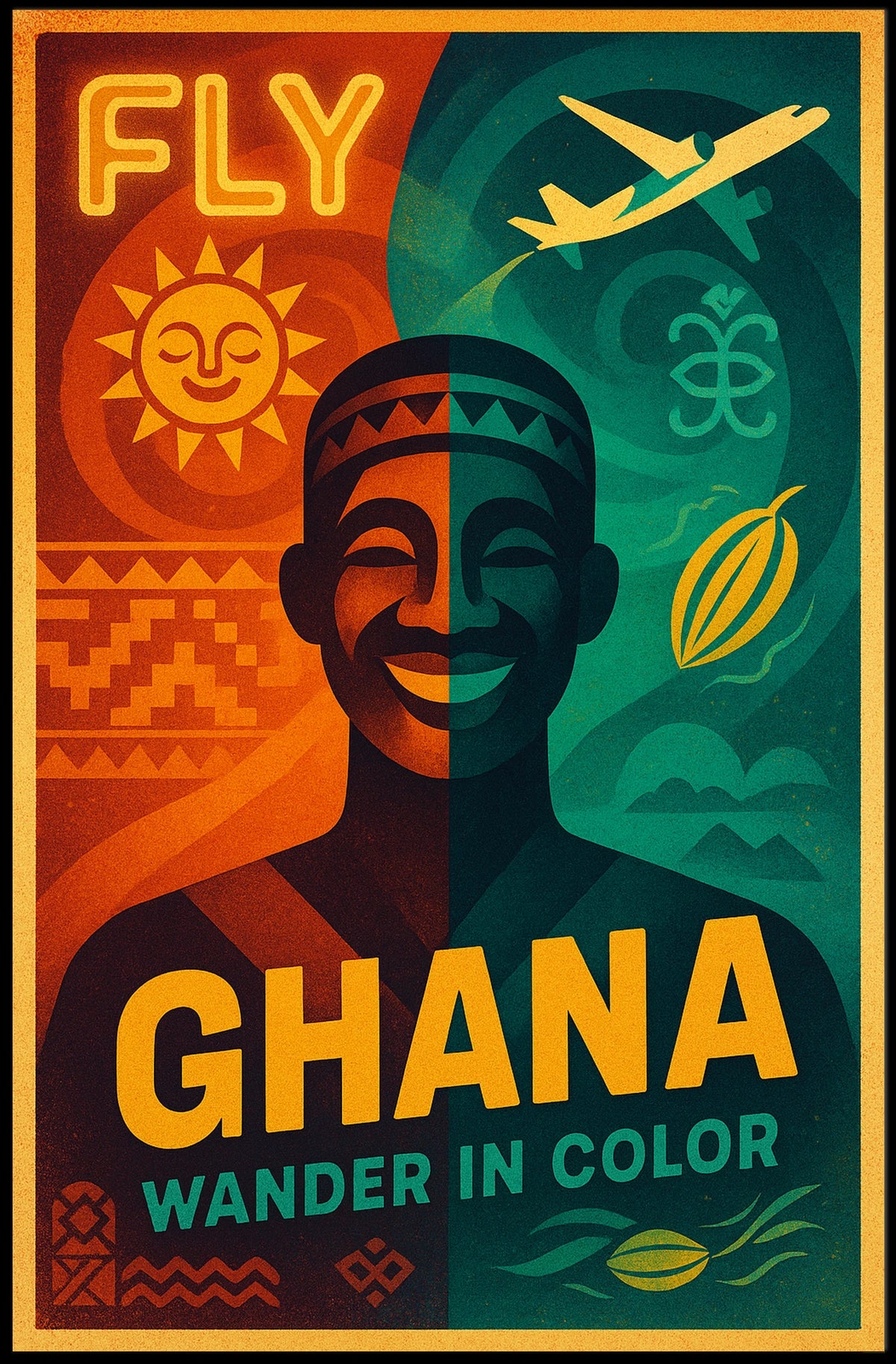 Fly Ghana Wander In Color Poster