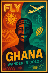 Fly Ghana Wander In Color Poster
