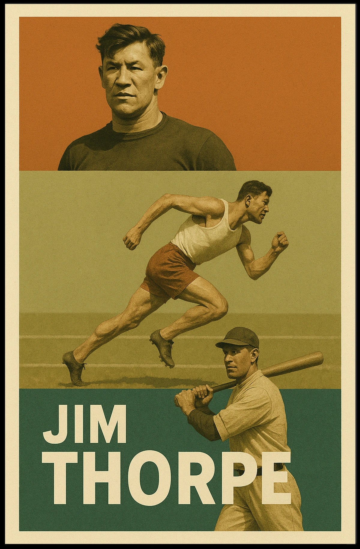 Jim Thorpe Athletic Icon Poster
