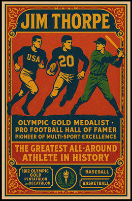 Celebrating Jim Thorpe Legendary Athlete Jim Thorpe Poster