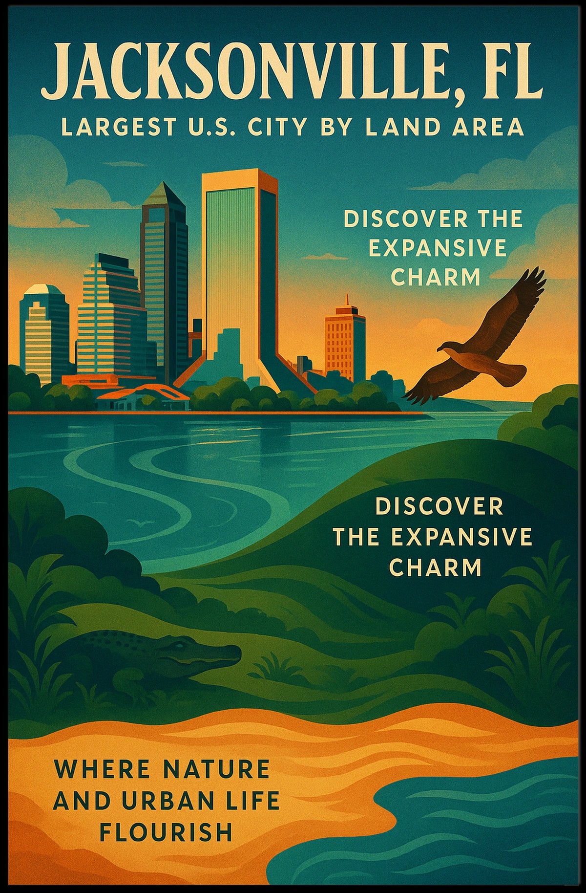 Discover JacksonvilleS Expansive Charm Poster