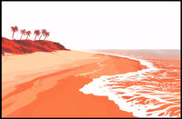 Serene Tropical Beach Minimalist Art Poster