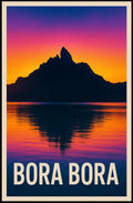 Bora Bora Sunset Poster