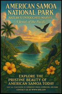 American Samoa National Park Nature Travel Poster