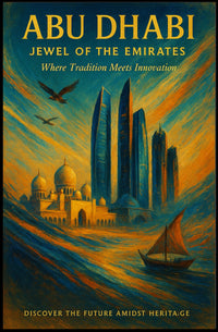 Abu Dhabi Jewel Cityscape Travel Poster