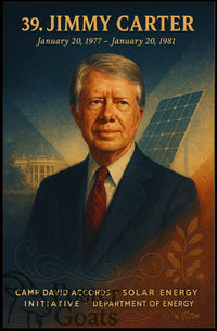 Jimmy Carter Historical Presidency Vintage Poster