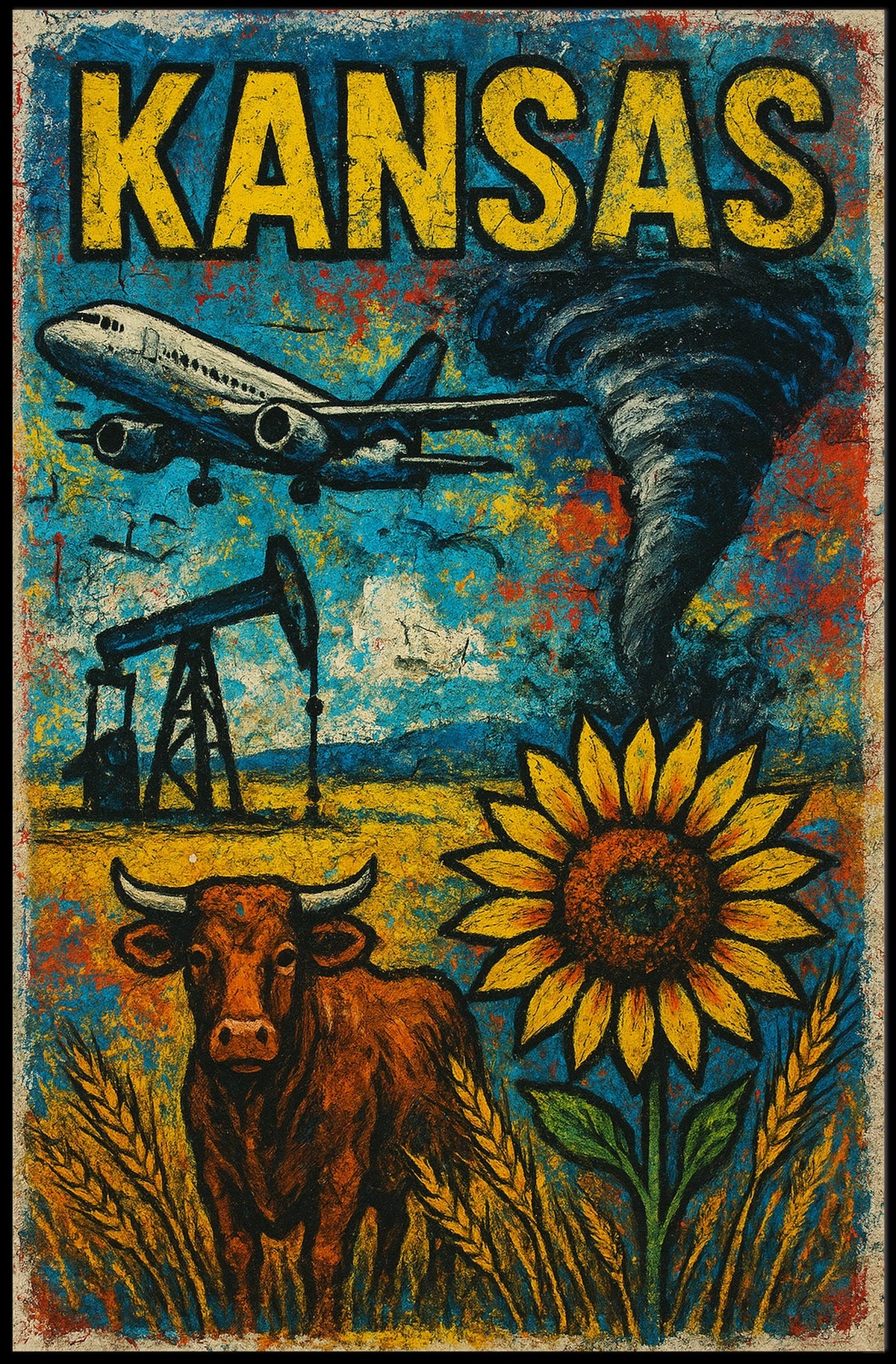 Kansas A Vibrant Landscape Poster