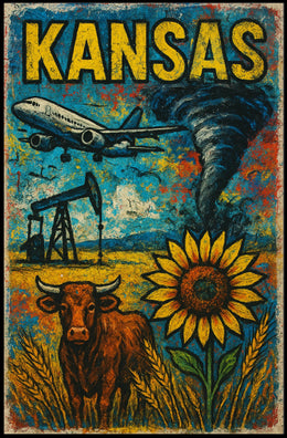 Kansas A Vibrant Landscape Poster