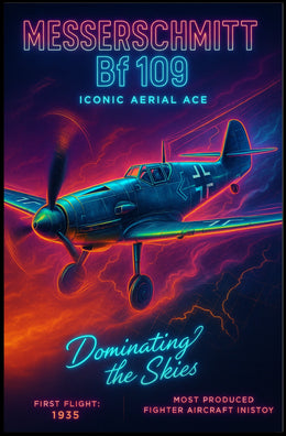 Messerschmitt Bf 109 Iconic Aerial Ace Poster