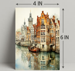 Tranquil Canal Reflections Poster