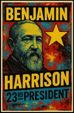 Benjamin Harrison 23rd President of the United States Graffiti Pop Art Poster