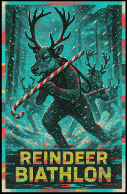 Reindeer Biathlon Poster