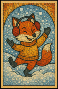 Winter Fox Joy Poster