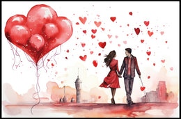 Love in the Cityscape Poster