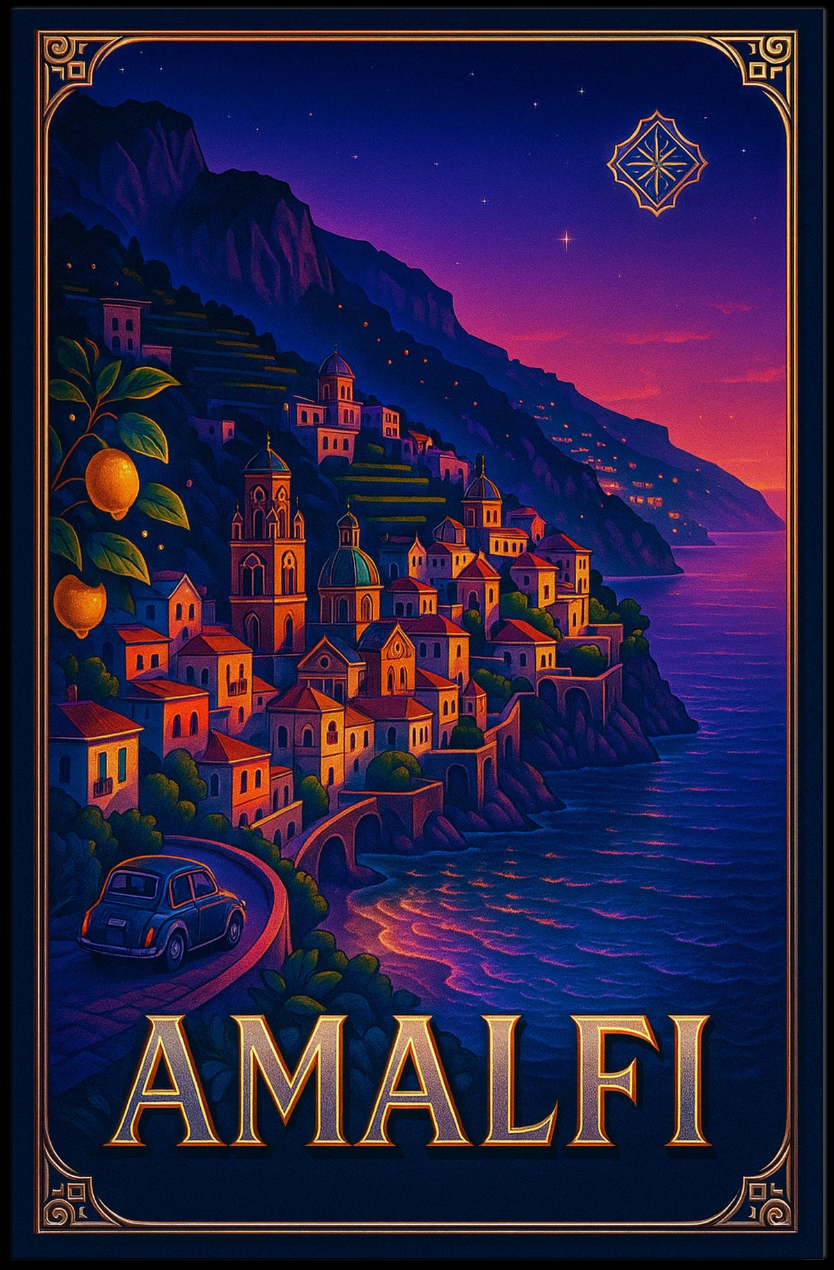 Amalfi Coast Dreamscape Poster