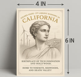 California Golden State Poster PosterGoat