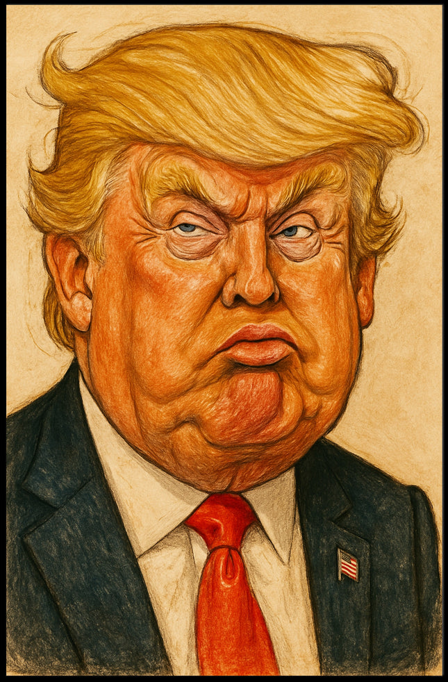 Donald Trump Caricature Poster