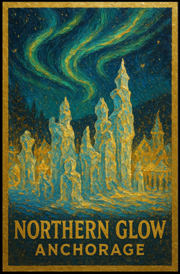 Northern Glow Anchorage Poster