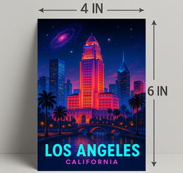 Los Angeles Nightscape Poster PosterGoat