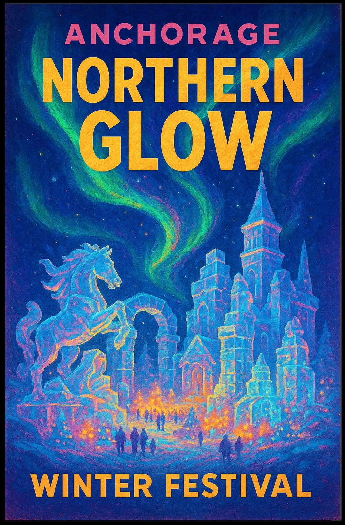 Anchorage Northern Glow Winter Festival Poster