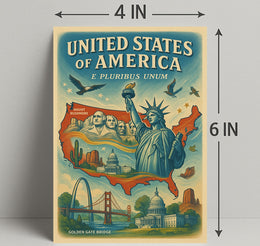 Iconic Symbols of America Poster PosterGoat