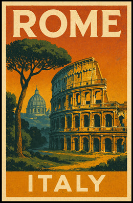 Rome, Italy Travel Poster
