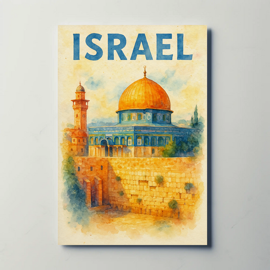 Israel Dome of the Rock Travel Poster