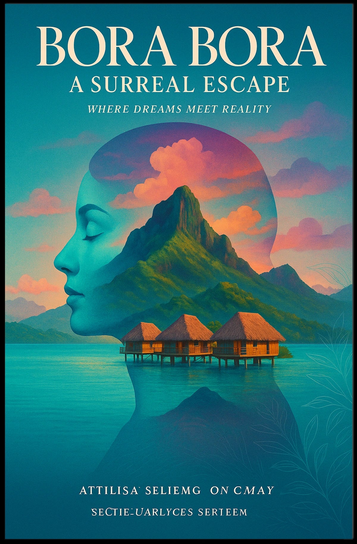 Bora Bora A Surreal Escape Poster