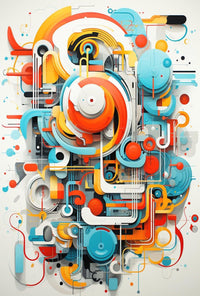 Futuristic Geometric Design Abstract, Artistic, or Pop Culture Poster