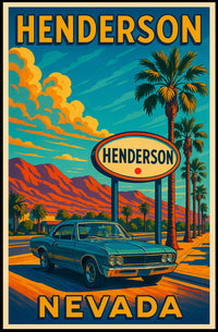 Henderson, Nevada Retro Travel Poster