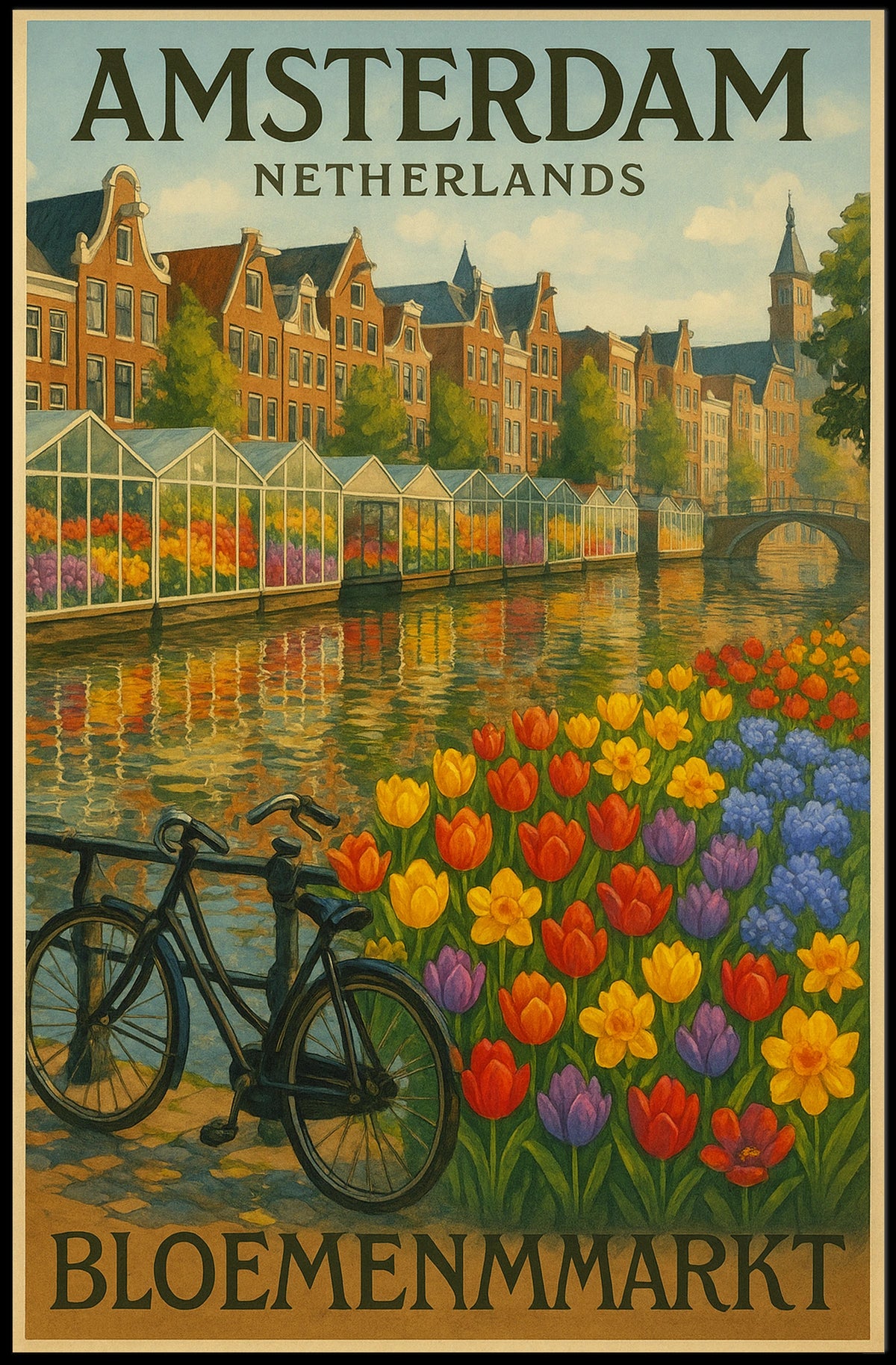 Amsterdam Bloemenmarkt Poster