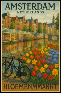 Amsterdam Bloemenmarkt Poster