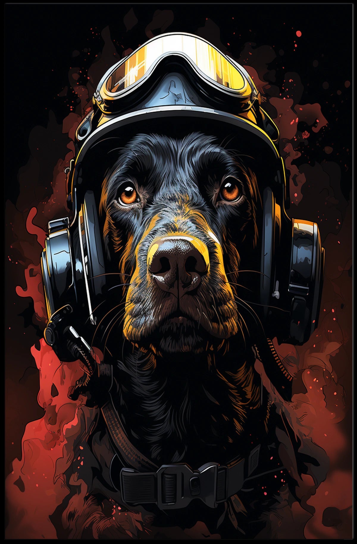 Heroic Canine Aviator Poster