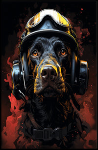 Heroic Canine Aviator Poster