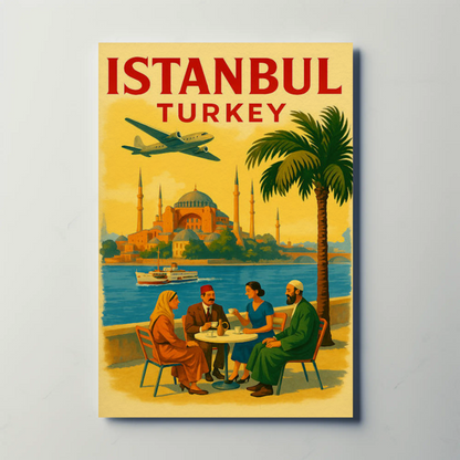Istanbul Turkey Hagia Sophia Vintage Poster
