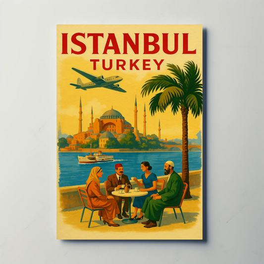 Istanbul Turkey Hagia Sophia Vintage Poster