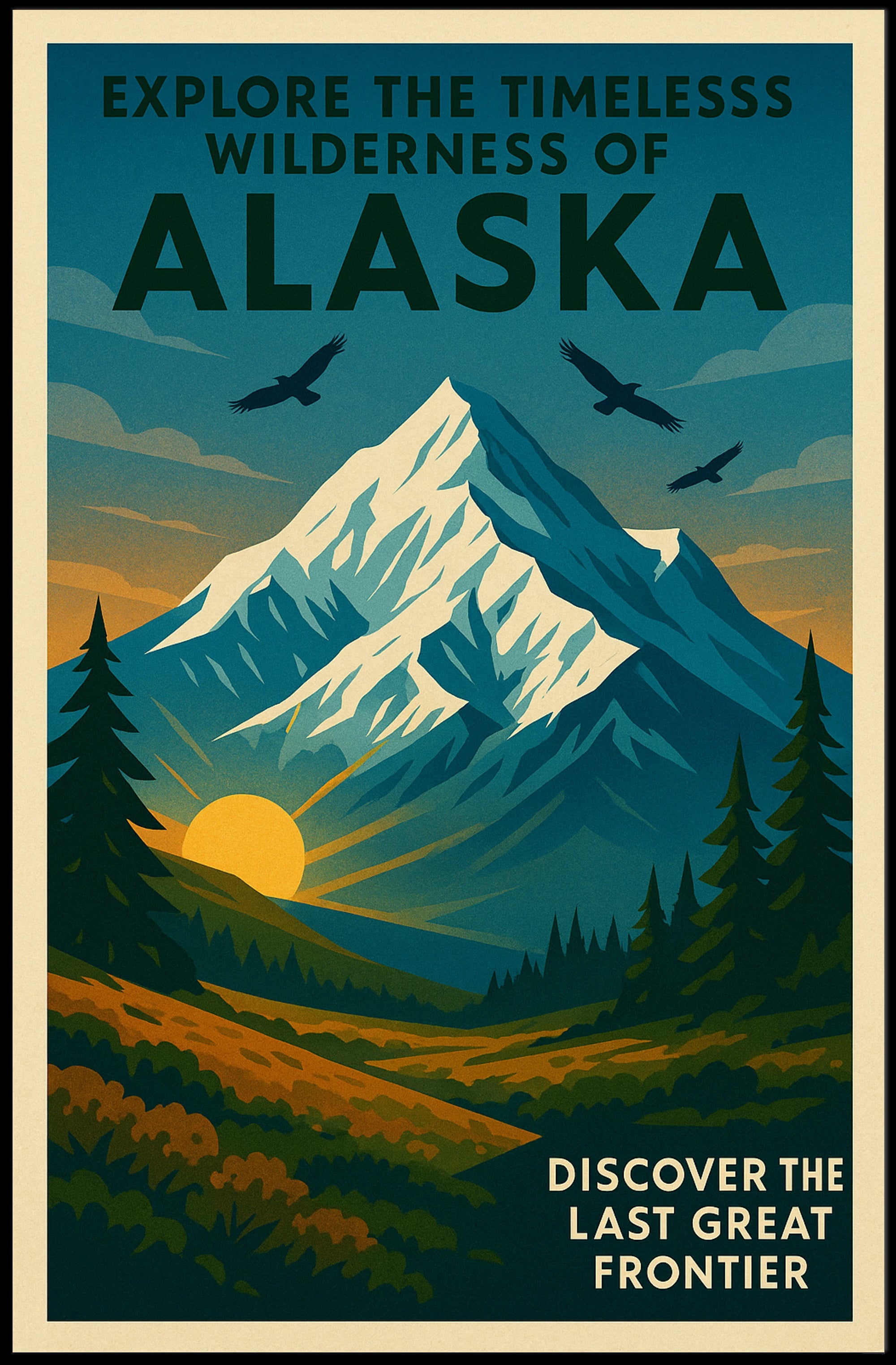 Explore The Wilderness Of Alaska Poster PosterGoat