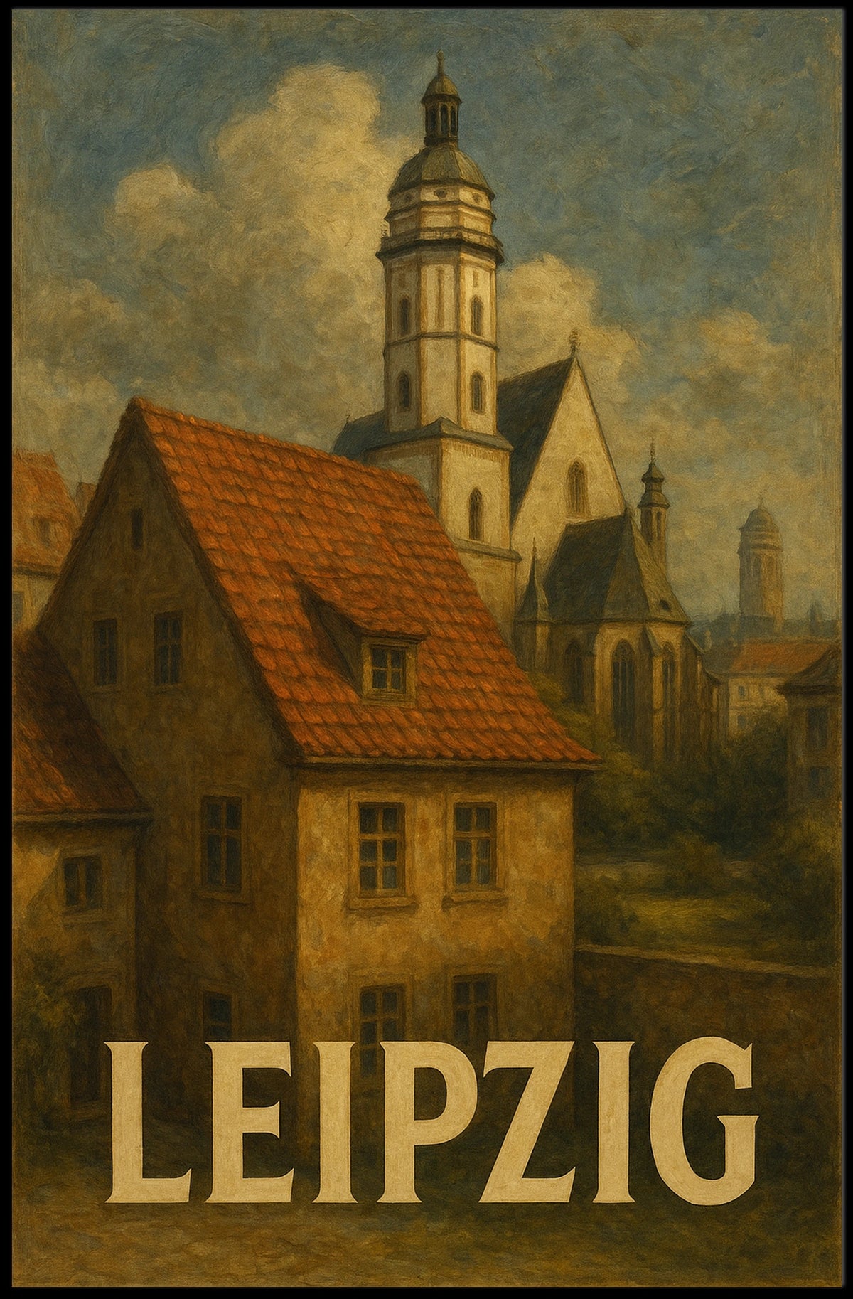 Leipzig Architectural Charm Poster