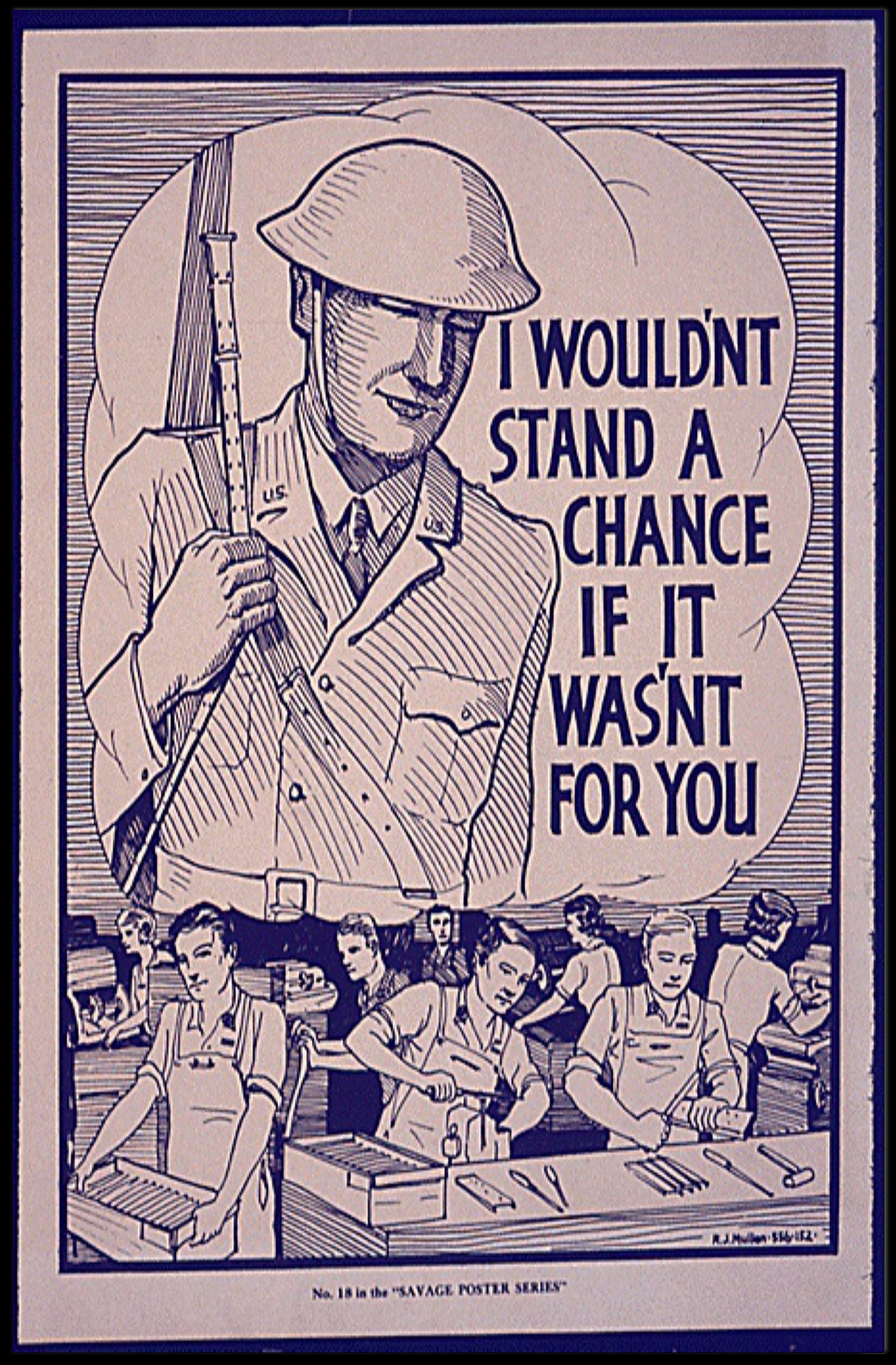 WWI Soldier Gratitude Vintage Propaganda Poster