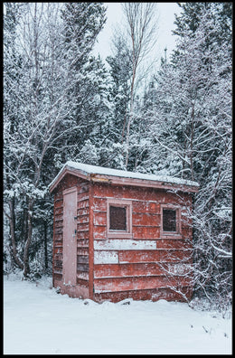 Winter Cabin In The Woods Poster