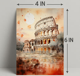 Colosseum In Watercolor Poster