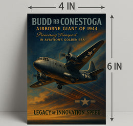 Budd RB Conestoga WWII Aviation Poster