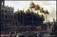 Elegant 18th-Century Garden Scene Cultural Heritage Poster