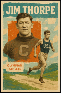 Jim Thorpe Olympian Athlete Poster